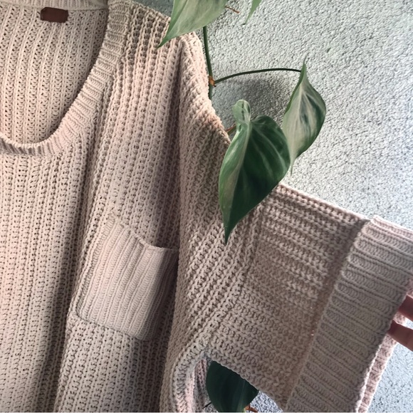 POL | Oversized Beige Chunky Knit Sweater Size L - Picture 6 of 16